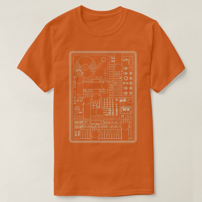 Musikproduzent Beatmaker Electronic Musician T-Shirt (Design vorne)