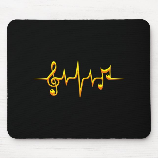 Musikpuls-Notizen Clef-Frequenzklang Mousepad (Vorne)