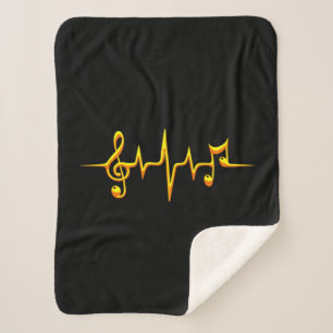Musikpuls-Notizen Clef-Frequenzklang Sherpadecke
