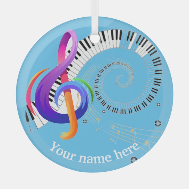 Musikreihe Ornament Aus Glas (Vorderseite)