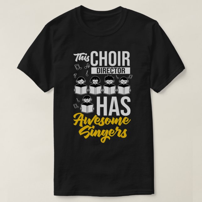 Musiksängerin Notenunterricht für Choreograf T-Shirt (Design vorne)