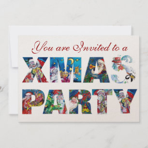 MUSIKSANTA UND SNOWMAN XMAS NACHT PARTY EINLADUNG