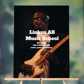 Musikschule Akylic Sign Personalisiertes Foto Acrylschild