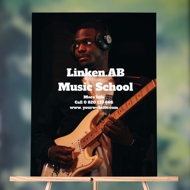 Musikschule Akylic Sign Personalisiertes Foto Acrylschild (Neutral)