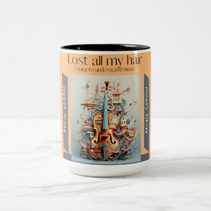 Musikschule Musiksammlung Musikbücher Musik Musik Zweifarbige Tasse