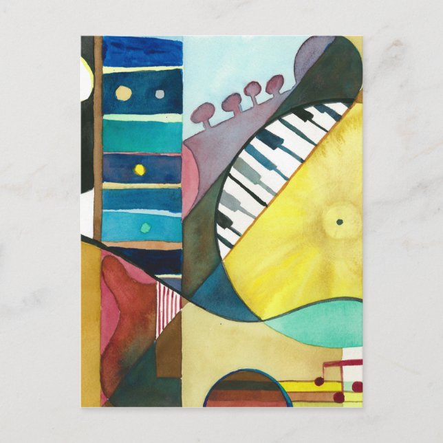 Musikserie - Gitarrenspuren Postkarte (Vorderseite)