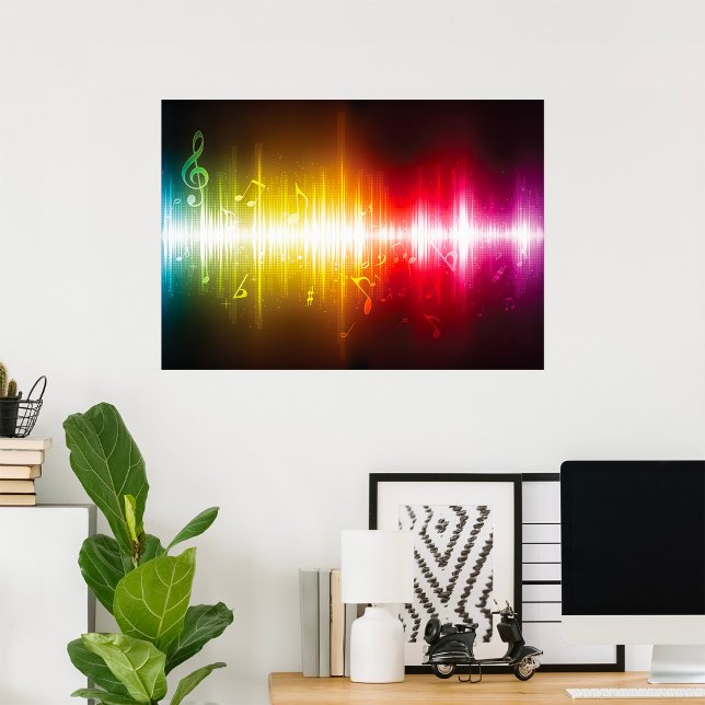 Musikspektrum Soundwave Vibrann Audio Visualizer Poster (Von Creator hochgeladen)