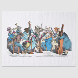 MUSIKSPRACHE TIERLANDE ORCHESTER Geburtstag Seidenpapier