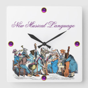 MUSIKSPRACHE TIERLANDWIRTSCHAFT QUADRATISCHE WANDUHR