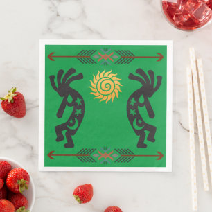 Musikstars & Moon Kokopelli Napkins Serviette