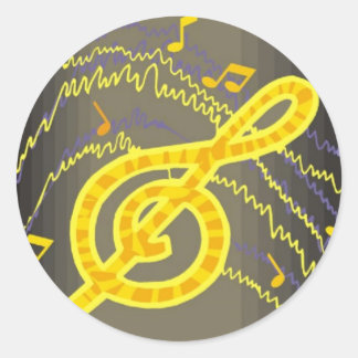 Musiksticker Runder Aufkleber