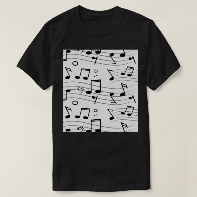 Musikstil-Musikmuster T-Shirt (Design vorne)