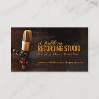Musikstudio Mikrofon-Visitenkarte Visitenkarte