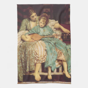 Musikstunde von Lord Frederic Leighton Geschirrtuch