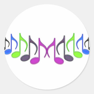 Musiksymbol "M" Runder Aufkleber
