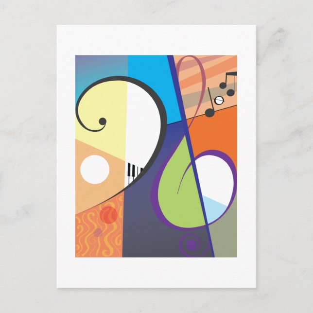 Musiksymboldesign Postkarte (Vorderseite)