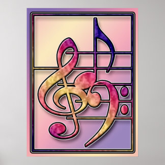Musiksymbole 2 poster