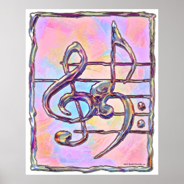 Musiksymbole,3 drucken poster (Vorne)