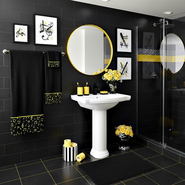 Musiksymbole Badetuch Set (Von Creator hochgeladen)