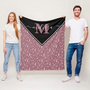 Musiksymbole personalisierte Fleece-Decke Fleecedecke