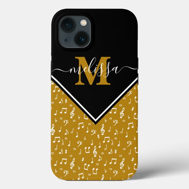 Musiksymbolen personalisiert Case-Mate iPhone Case (Rückseite)