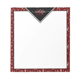 Musiksymbolen personalisiertes Notizblock