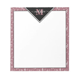 Musiksymbolen personalisiertes Notizblock