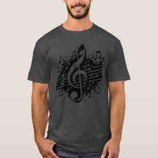Musiktattoo mit Clef T-Shirt