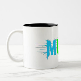 Musiktext entfärbt farbige Tasse