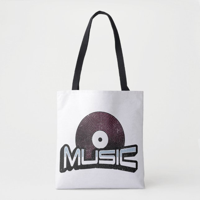 Musiktext mit Vinyl Record (Vorderseite)