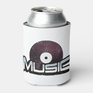 Musiktext mit Vinyl Record Dosenkühler