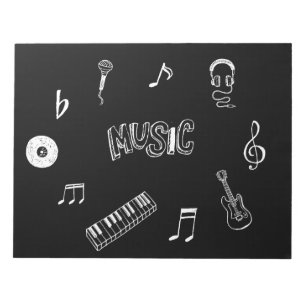 Musikthemen-Notizbuch Notizblock