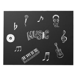 Musikthemen-Notizbuch Notizblock