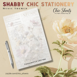 Musikthemen-Shabby-Chic-Schreibwaren Briefpapier