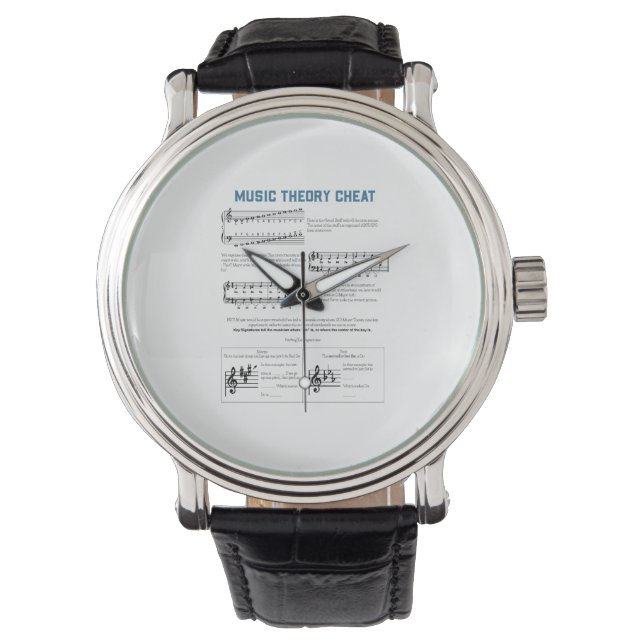 Musiktheorie Armbanduhr (Vorderseite)