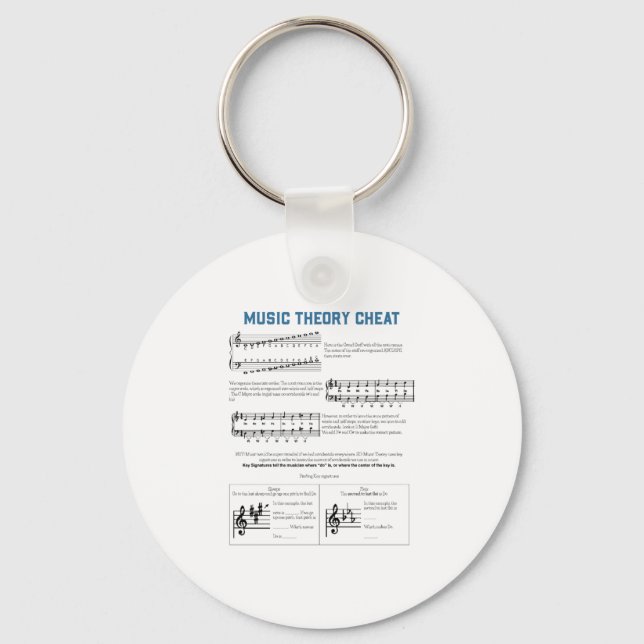 Musiktheorie Schlüsselanhänger (Vorderseite)