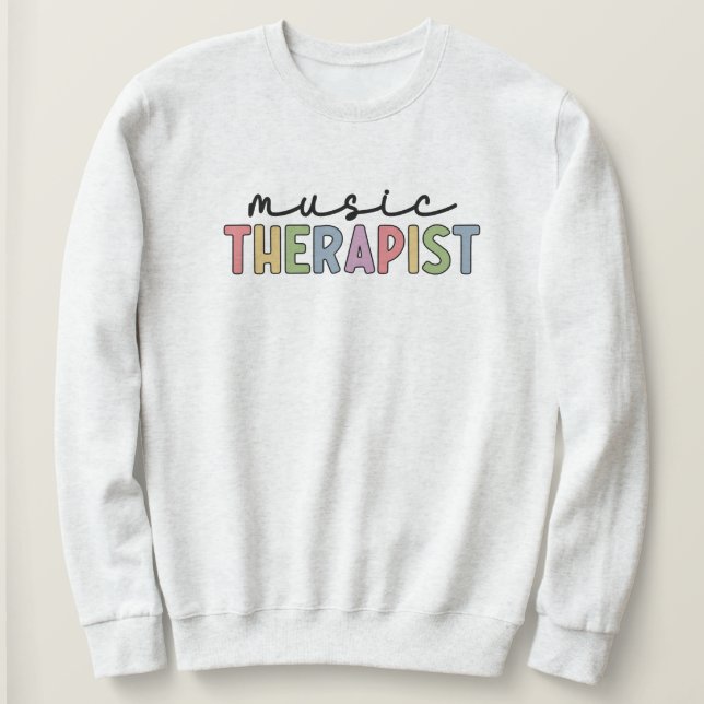 Musiktherapeut Retro Music Therapy gibt Geschenke Sweatshirt (Design vorne)