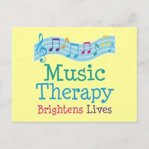 Musiktherapie Brightens Lives Postkarte