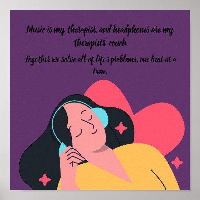 Musiktherapie Wall Art Poster (Vorne)