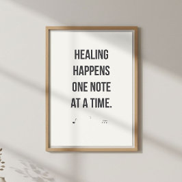 Musiktherapie-Zitat. Geistiges Wohlbefinden  Poster