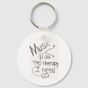 Musiktherapieweiß Schlüsselanhänger