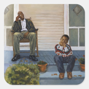 Musikunterricht #3 2000 quadratischer aufkleber