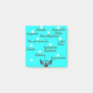 Musikunterricht - Instrumentalunterricht - Üben Post-it Klebezettel