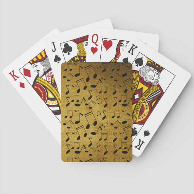 Musikunterricht, Noten Spielkarten (Rückseite)