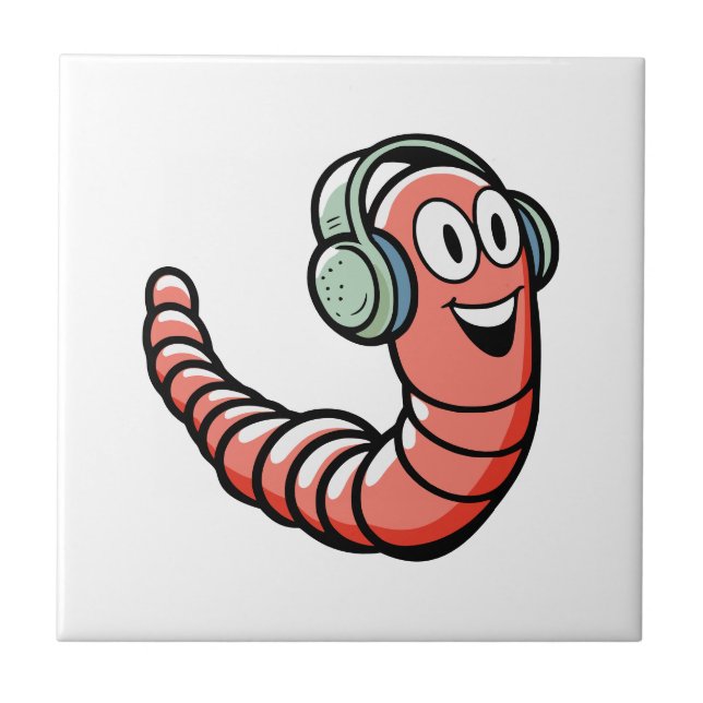 Musikwurm Fliese (Vorderseite)
