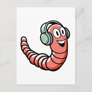 Musikwurm Postkarte