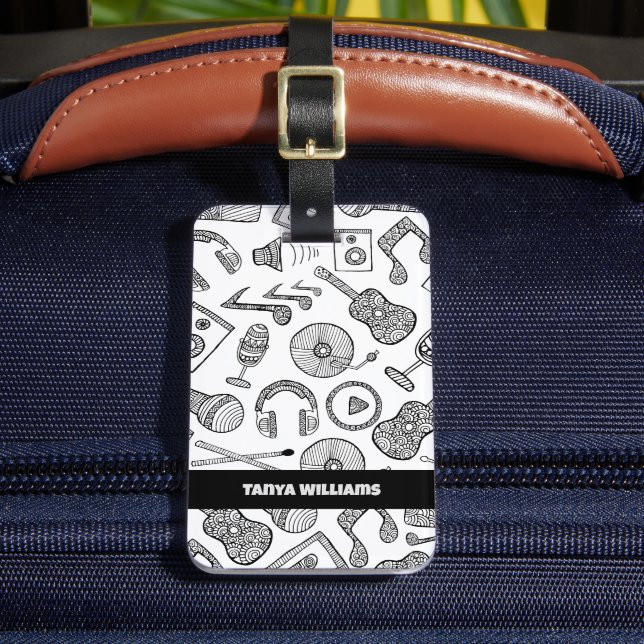 Musikzubehör für personalisierte Musikinstrumente Gepäckanhänger (Vorderseite Insitu 2)