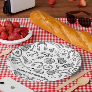 Musikzubehör für personalisierte Musikinstrumente Pappteller