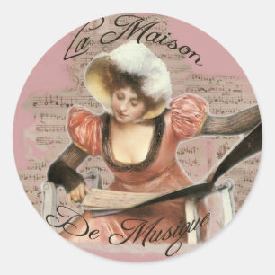 Musique Runder Aufkleber