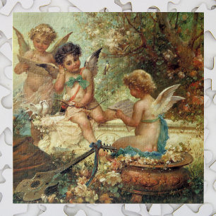 Musizierende Engel von Hans Zatzka, Victorian Fine Puzzle